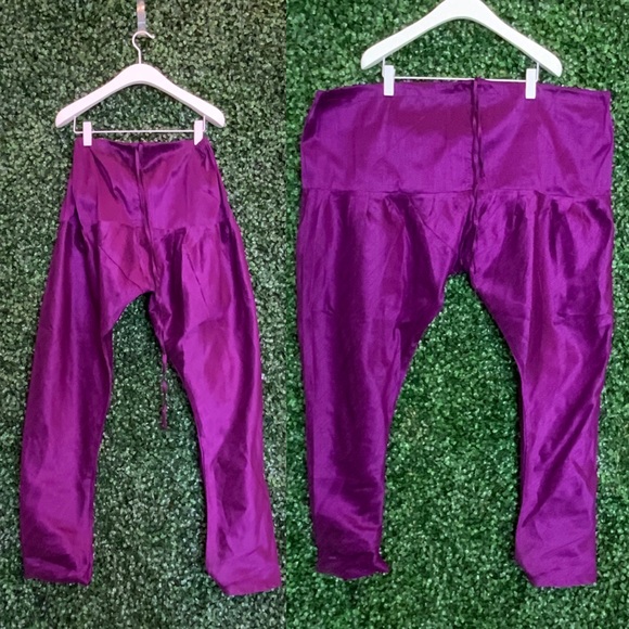 Purple Silk Harem Pants - Picture 2 of 7